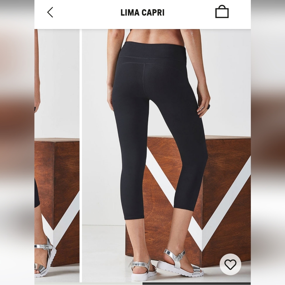 Fabletics Cropped Athletic Legging Bundle - Navy & Black Large - Picture 12 of 14